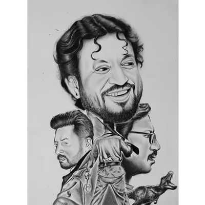 The final artwork of my tribute to the legendary actor Irrfan Khan, showcasing some of his most memorable roles in a single portrait.