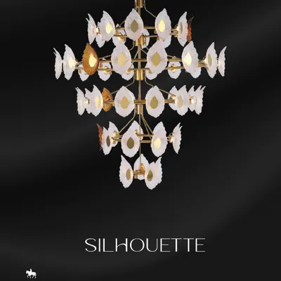 The 'Silhouette' chandelier is a study in elegance, with leaf-like elements that diffuse light beautifully. I chose this for its ability to feel both organic and opulent, perfect for a grand entryway or master bedroom.