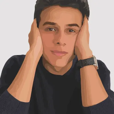 A detailed vector portrait I created from a photo. This style captures all the facial features and shading. It takes a lot of mehnat, but I love bringing a photo to life like this.