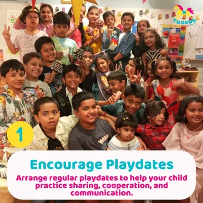 A happy, bustling group of children at a Tugbug playdate. I provide a safe and stimulating environment where kids can practice sharing, cooperation, and communication.