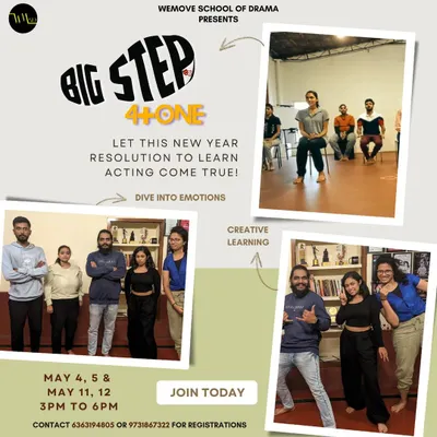 Make your acting resolution a reality with our Big Step 4+1 workshop. This program is your entry into the world of emotions and creative learning, designed specifically for beginners.