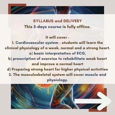 We are proud to host a 5-day offline course on Exercise Medicine, focusing on intervention against Non-Communicable Diseases. This reflects our commitment to advanced, evidence-based fitness education for professionals.