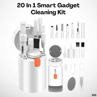 The ultimate gift for any tech user. This 20-in-1 smart gadget cleaning kit has a tool for every device, from keyboards and cameras to phones and earphones.