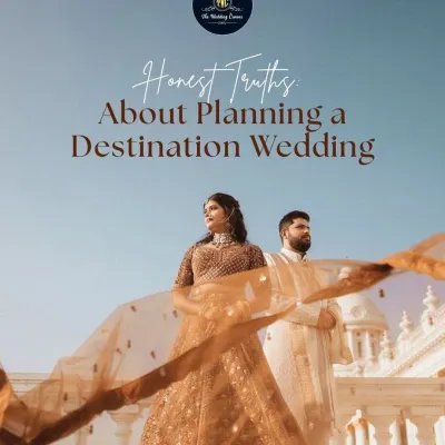 Planning a destination wedding comes with its own set of challenges, but I am here to share the honest truths and guide you through it. This stunning shot of a couple at a palace location captures the epic romance of a destination celebration.