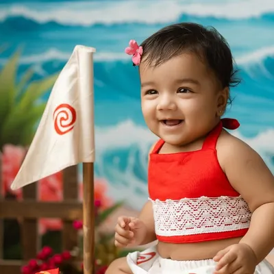 A beautiful close-up of our little Moana, her happy smile lighting up the entire frame. We focus on capturing genuine expressions of joy.