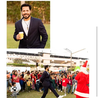 Leading a train of excited kids and parents at the Udgam Kids Karnival. Events for children require a special kind of energy, and I love getting right in there with them.