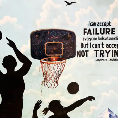 "I can accept failure, everyone fails at something. But I can't accept not trying." This Michael Jordan quote on our wall is a constant reminder that effort is everything.