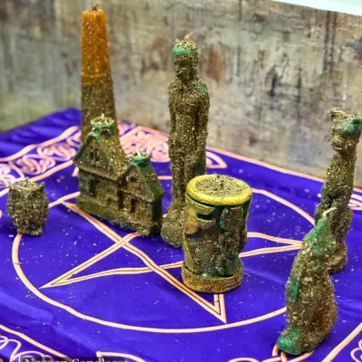 Create your own magic with my Customisable Ritual Candle Kit. I can craft candles in various forms, like houses, figures, and cats, and dress them with herbs tailored to your spiritual needs.