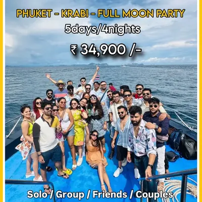 This is the vibe of our Thailand trip, exploring Phuket and Krabi with your favorite people. I arrange everything for your private group, including island hopping and hitting the Full Moon Party.
