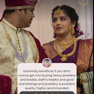 "Extremely beneficial if you don't wanna get into buying heavy jewellery and bridals." I'm so happy my client found the process easy and the quality excellent.