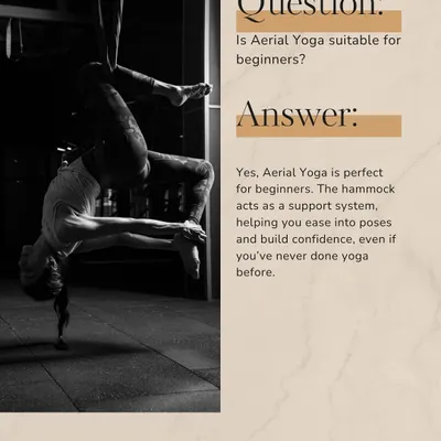 Is aerial yoga suitable for beginners? Absolutely. The hammock acts as a support system, helping you ease into poses and build confidence, even with no prior yoga experience.