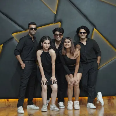 Posing with my amazing team. These are the talented choreographers who help bring the magic to your Sangeet. We love what we do, and it shows in every dance we teach.