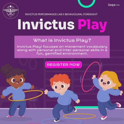 Here is some information about our Invictus Play program. We focus on building a rich movement vocabulary and essential interpersonal skills in a fun, gamified environment for kids aged 7-13.