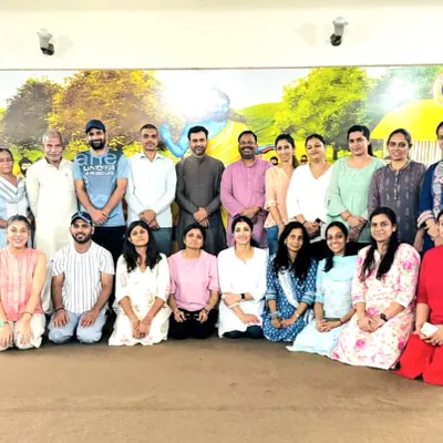A group photo with the dedicated participants from our recent Marma Chikitsa training. In these specialized sessions, we explore the body's vital energy points, learning ancient techniques to support the body's natural healing process.