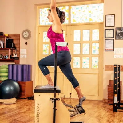 The Stability Chair is amazing for exercises that require balance and control. This lunge variation builds leg strength and stability from the ground up.