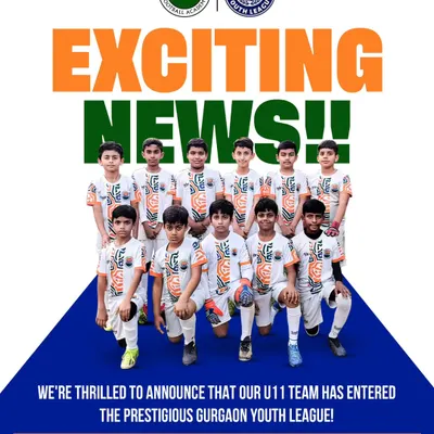 Exciting news! We were thrilled to announce our U11 team's entry into the prestigious Gurgaon Youth League.