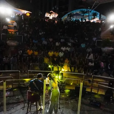 This is my happy place. There is nothing more magical than connecting with a crowd and sharing the music I love. This view from the stage, seeing everyone together, is a feeling I'll always be grateful for.