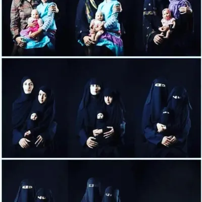 This powerful series by artist Bushra Almutawakel shows how coercion, whether by the Taliban or other fundamentalist forces, erases women. The fight for a woman's right to choose how she appears in the world is a fight against this erasure.