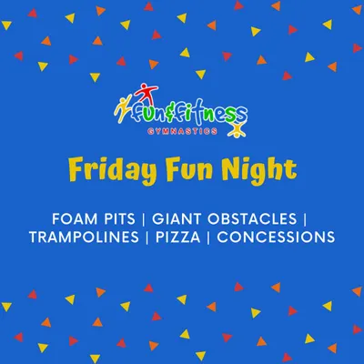 Your weekend starts here! Friday Fun Night is the place to be, with access to our foam pits, giant obstacles, trampolines, and more. It’s a supervised, fun-filled night for kids to play and socialize.