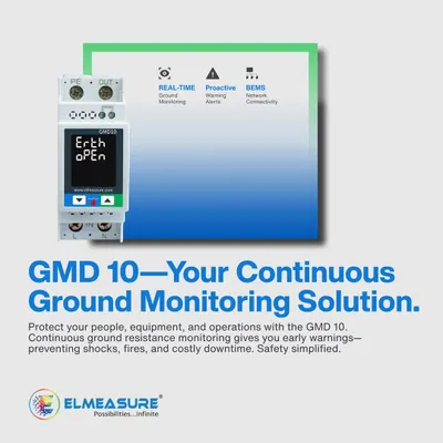 The GMD 10 Ground Monitoring Device is designed to continuously protect your electrical grounding system, ensuring safety for people and equipment.