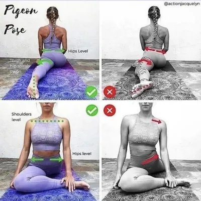 Correcting your Pigeon Pose is crucial for protecting your knees and getting a true hip stretch. This guide shows how to keep your hips level and shoulders square, which is a detail I always emphasize in my classes.