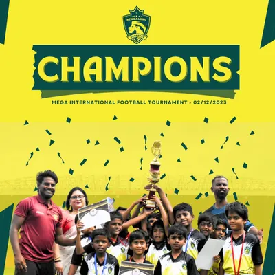 The pure joy of victory. Our U-9 football team are crowned champions at the Mega International Football Tournament.