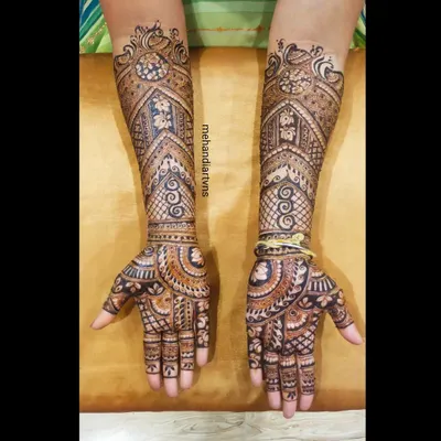 A beautiful example of a Bengali bridal mehandi, known for its elaborate patterns and use of traditional motifs that hold cultural significance.