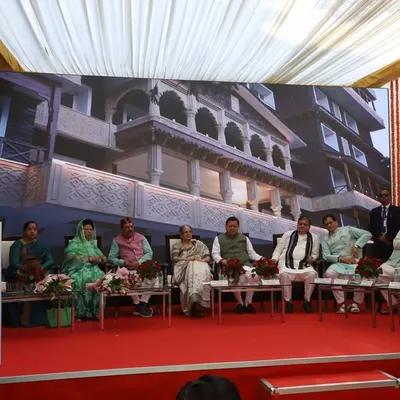 A proud moment for me and my team at the inauguration of Uttarakhand Niwas, sharing the stage with the Honourable CM of Uttarakhand, Shri Pushkar Singh Dhami Ji. It was an honor to bring the vision for this magnificent building to life.