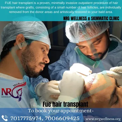 Our surgeons perform every FUE hair transplant with meticulous care. This image captures the focus and expertise required to artistically restore hair follicles to the bald area for a natural growth pattern.