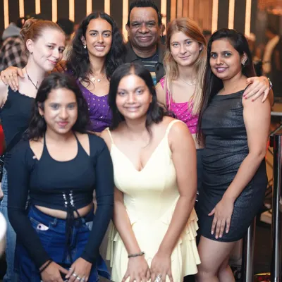 Surrounded by friends and fans. The energy and love from the crowd is what fuels me.