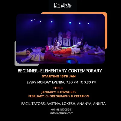 Announcing our movement-intensive contemporary batches for the new year. We offer multiple levels and focus areas, from flow-works to choreography and creation, led by a team of unique teachers.