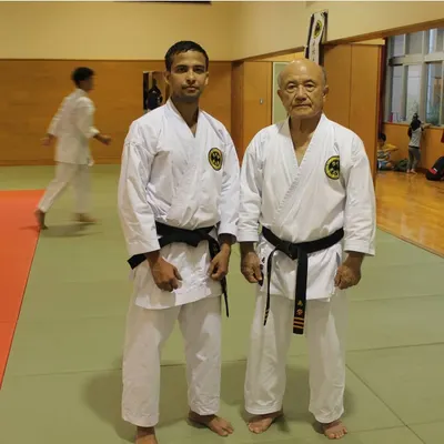 Standing with Grand Master Zenpo Shimabukuro in Okinawa. This direct connection to the source of Shorin-ryu Seibukan is the foundation of my teaching and guarantees the authenticity of what you will learn.