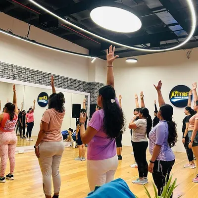 The energy was electric at our first Zumba session at Bhartiya Mall. Look at everyone with their hands up, ready to dance and have a great time.