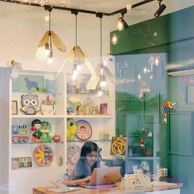 Welcome to The Firefly Terrace! This is a peek into my indoor studio, a space I've meticulously crafted to spark your creativity and provide a tranquil escape.