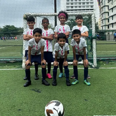 A fantastic debut for our U9 team in the MFA YPL, securing their first three points. This picture captures the excitement and pride of starting their competitive journey with a win.