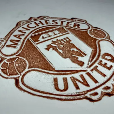 The iconic Manchester United crest, drawn in sand. This was part of a series of performances for football legend Ole Gunnar Solskjaer's visit to India, where I told his story and the club's legacy through my art.