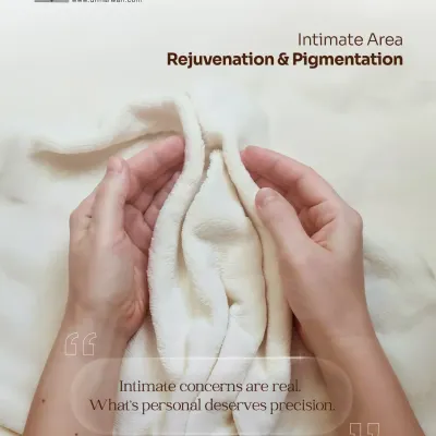 Intimate concerns are real, and what's personal deserves precision. We offer discreet, doctor-led care for intimate area rejuvenation and pigmentation, ensuring your comfort and confidence.