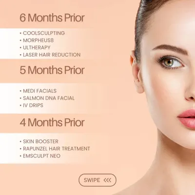 We've created the perfect bridal treatment timeline to ensure you are glowing on your big day. This guide outlines which treatments to get, from hair restoration to skin boosters, in the months leading up to your wedding.