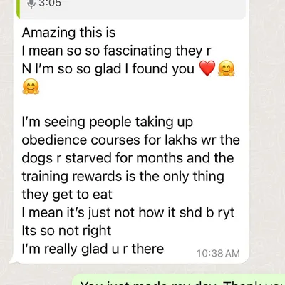 This feedback from a professional dog groomer taking my course means the world. It shows that my science-based approach resonates with others who are dedicated to the well-being of animals.
