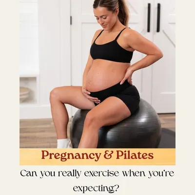 Yes, you can absolutely exercise when you're expecting! Using a stability ball, we can work on balance and gentle core engagement, keeping you active and comfortable throughout your pregnancy.