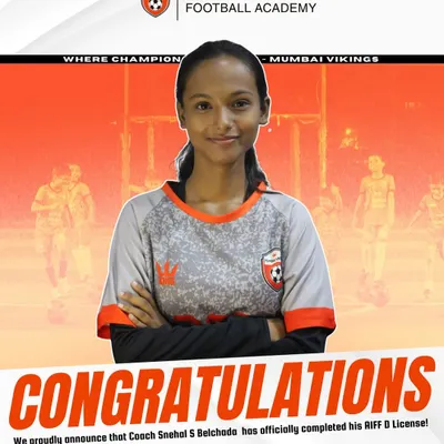 Big congratulations to Coach Snehal for earning her AIFF D-License. Our coaches are always upgrading their skills to provide the best training.