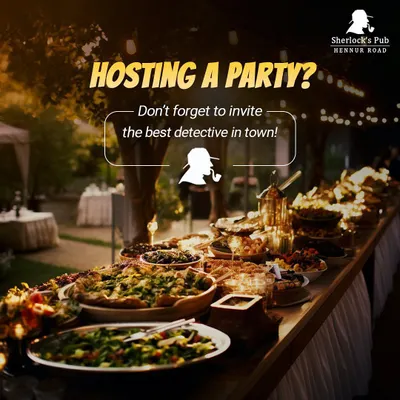 Hosting a party? Don't forget to invite the best detective in town. My outdoor catering brings the full Sherlock's food experience to you.