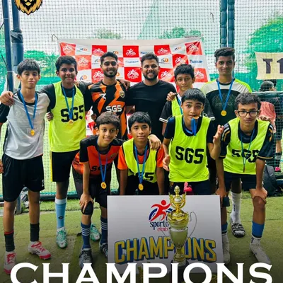 Our Under 15 squad celebrating their championship victory at the Bombay Super Championship. This is the result of relentless hard work and teamwork.