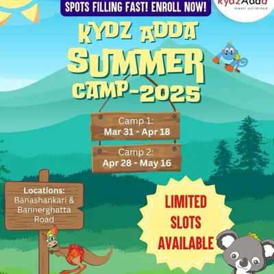 Our 2025 Summer Camp announcement, with dates for two separate camps and a reminder that limited slots are available at both our locations.