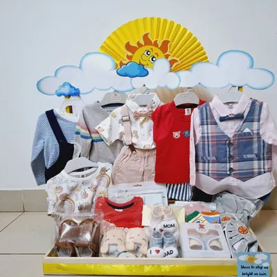 A closer look at the adorable outfits from my 'Sunshine' themed collection. This set includes everything from a formal vest and bow tie to casual t-shirts and cozy sweaters.
