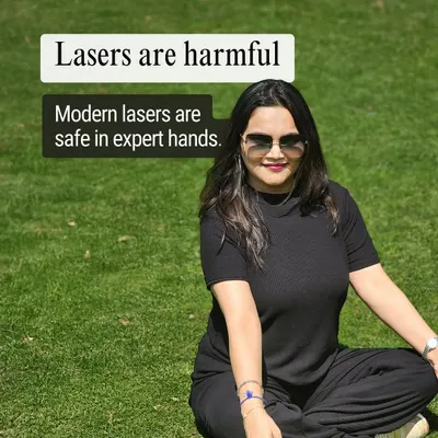 One of the biggest myths I hear is that "lasers are harmful." The truth is, modern medical-grade lasers like the Soprano Titanium are incredibly safe and effective when operated by a trained dermatologist. I always prioritize patient safety and scientific evidence over trends or myths.