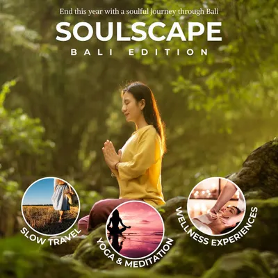 This is what our Soulscape Bali Edition is all about. A holistic wellness experience combining slow travel, yoga, meditation, and unique local activities.