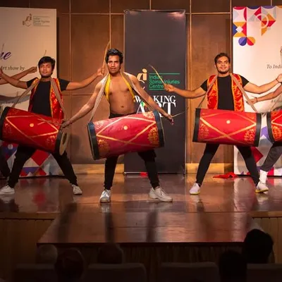 A powerful moment from our drumming act. This type of percussion performance is perfect for opening a show or creating a high-impact transition during your corporate event, bringing a raw and exciting energy to the stage.