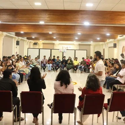 Our Co-founder, Manik Kaushik, facilitating a workshop with the Blue Ribbon Movement in Mumbai. We actively participate in conversations about climate change, youth leadership, and creating a better future.