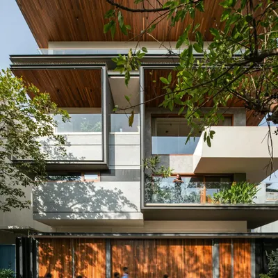 The reimagined facade of Timber Edge, where we introduced new layers of timber, concrete, and glass. The design creates a dynamic urban presence, with cantilevered balconies and deep-set windows that add depth and character.